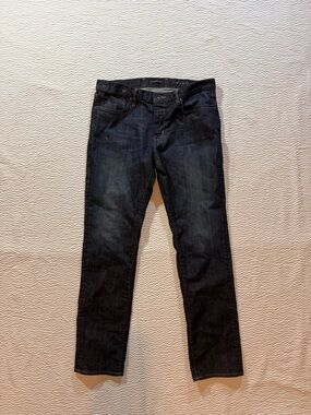 John Varvatos Jeans Mens 38 USA Blue Denim Dark Wash Bowery Slim Straight Pants